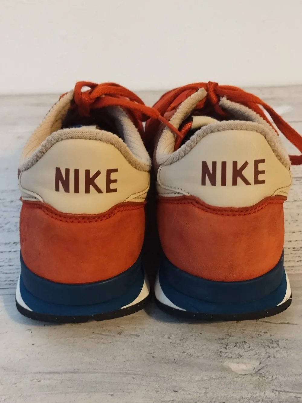 NIKE international leather terra brown sand dune rust blue 631755-203 10.5
